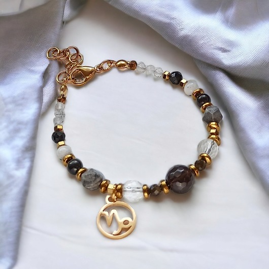 bransoletki z kamieni naturalnych KOZIOROŻEC - zodiac collection - PREMIUM - zodiak
