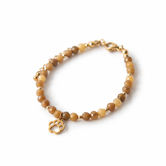 bransoletki z kamieni naturalnych PAWS bransoletka z kamieni - topaz - łapka