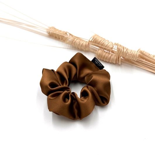 gumki do włosów Scrunchie/frotka Satyna Karmel