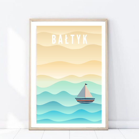 grafiki i ilustracje PLAKAT MORZE Bałtyckie, Bałtyk ilustracja