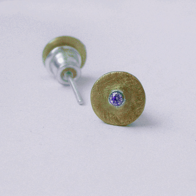 kolczyki z kamieniami Kolczyki OKRĄG