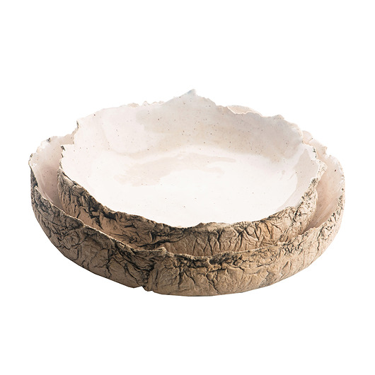 miski i misy Zestaw dwóch pater ceramicznych