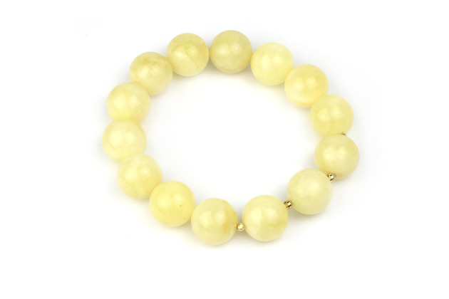 Bransoletka Bursztyn Mleczny złoto Brazi Druse Jewelry
