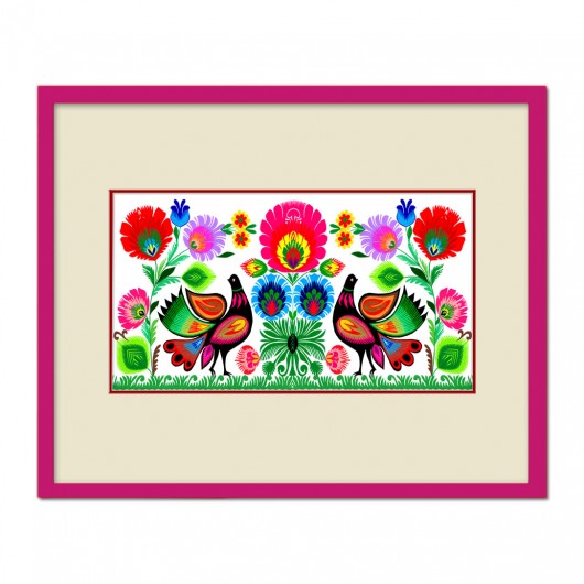 PEACOCKS Art Papercut (KODRA from Łowicz Region) na ludowo