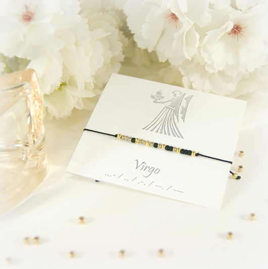 bransoletki na sznurku Alfabet morse'a Panna Bransoletka Zodiak Virgo