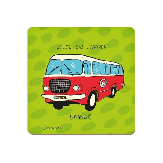 podkładki do kuchni Podkładka pod kubek Gdańsk Autobus Jelcz 043