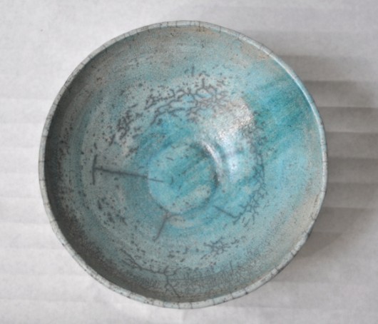 raku ware # silver 02 openwork