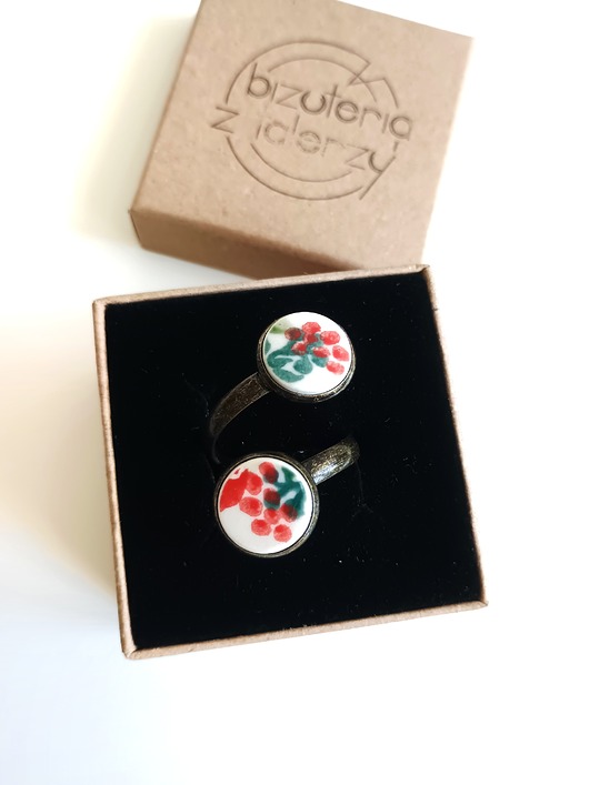 pierścionki - różne Pierścionek Bolesławiec podwójny