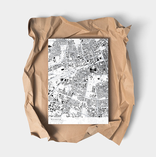 plakaty Plakat Mapa Ochoty, dzielnice Warszawy