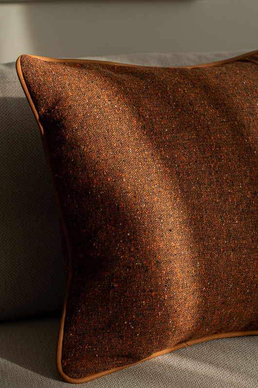poduszki plecione RUDA PODUSZKA DEKORACYJNA WOOL 45X45