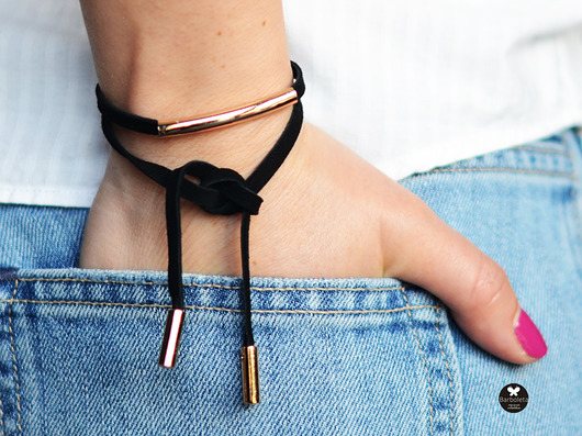 mini black/gold tube barboleta
