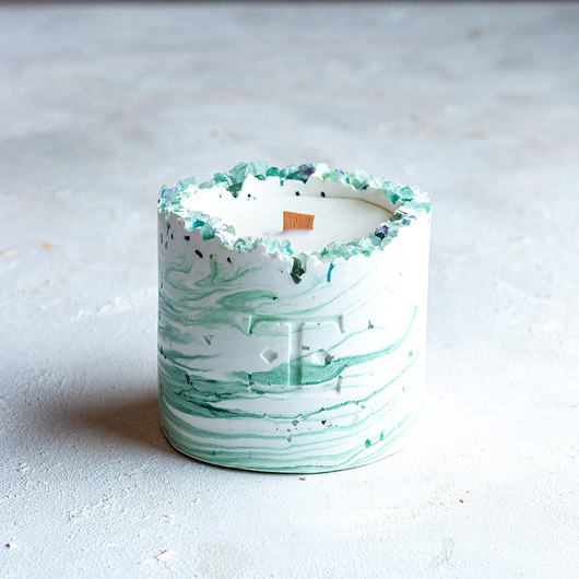 świeczniki i świece Mała świeca (150g) Mystic Green Gemstone