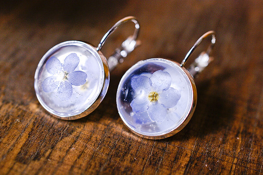 Niebieskie kolczyki z żywicy So Jewelry