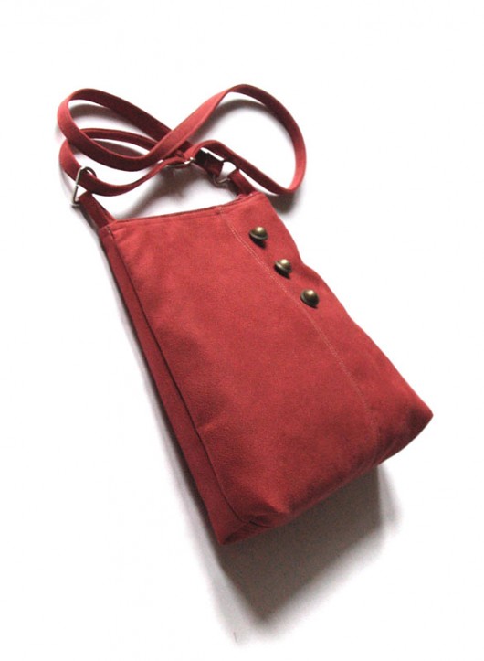 torebka midi - red&buttons- elfagado