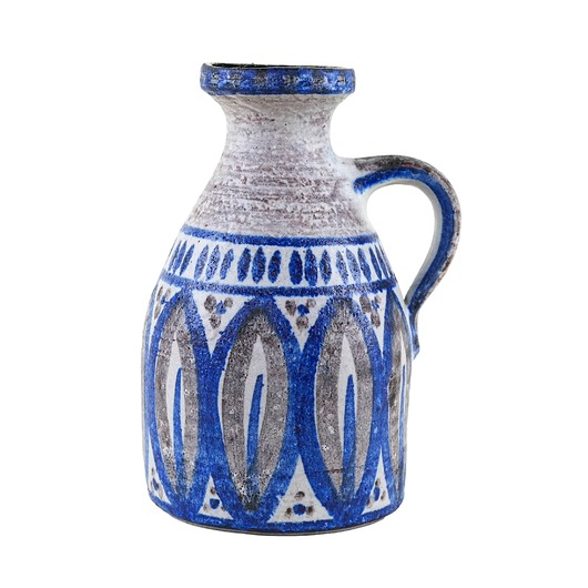 wazony Wazon ceramiczny z uchwytem, duński design, lata 60, produkcja: Dania