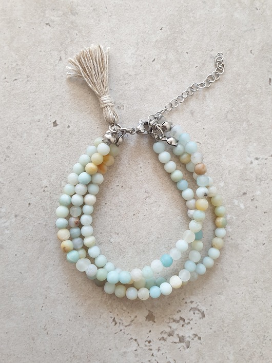 bransoletki z kamieni naturalnych Bransoletka TRIO amazonit