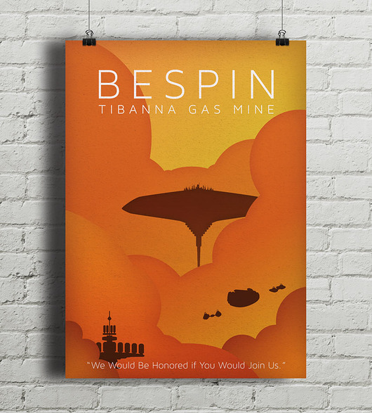 Star Wars - Bespin - plakat A2 minimalmill