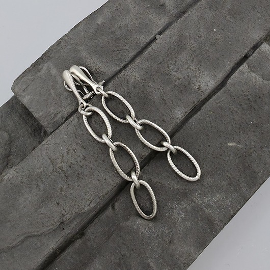 klipsy Klipsy srebrne Chain