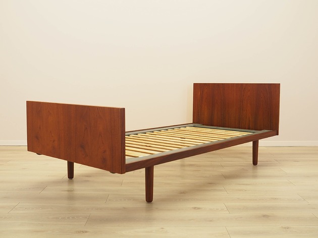 łóżka Łóżko tekowe, duński design, lata 60, Hans J. Wegner, Getama