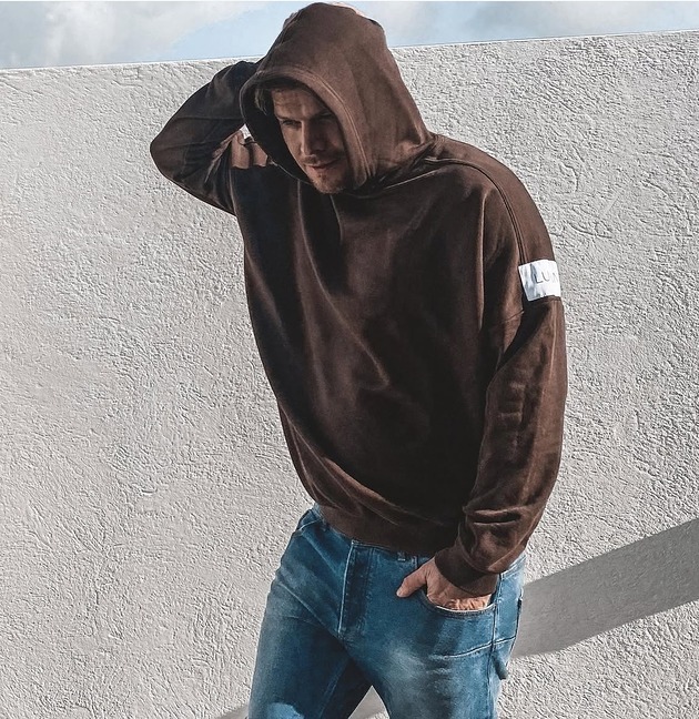 bluzy męskie Bluza TOKYO BROWN OVERSIZE
