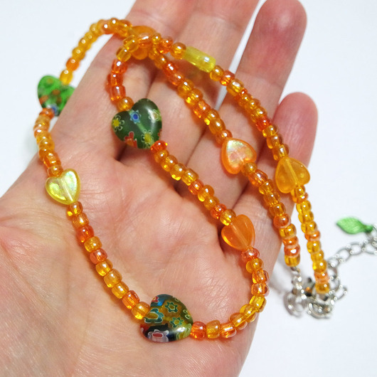 chokery Naszyjnik - Zielone serce