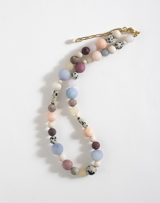 kolie Bąbelkowy naszyjnik z kamieni naturalnych