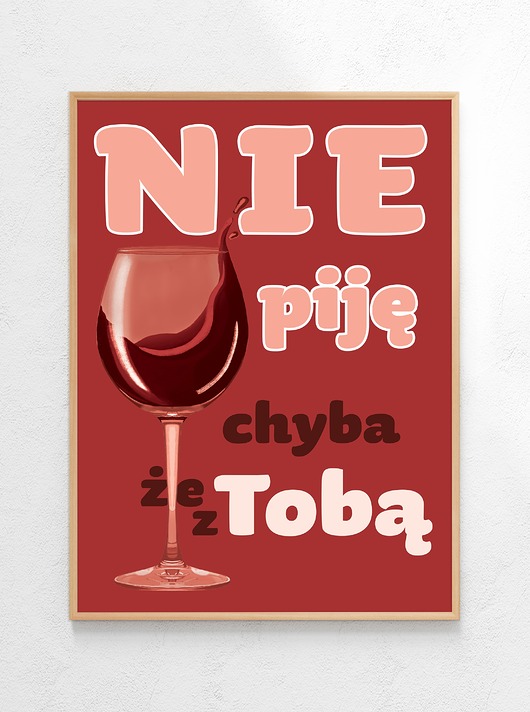 plakaty Plakat Nie piję czerwony