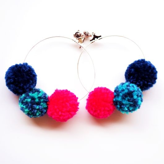 Wyjątkowe kolczyki BOHO POMPOM SUNSET_EXPRESS Sylwia Żak