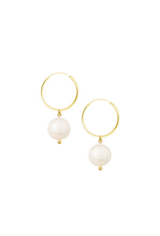 kolczyki pozłacane Kolczyki srebrne Maarien Hoops Earrings