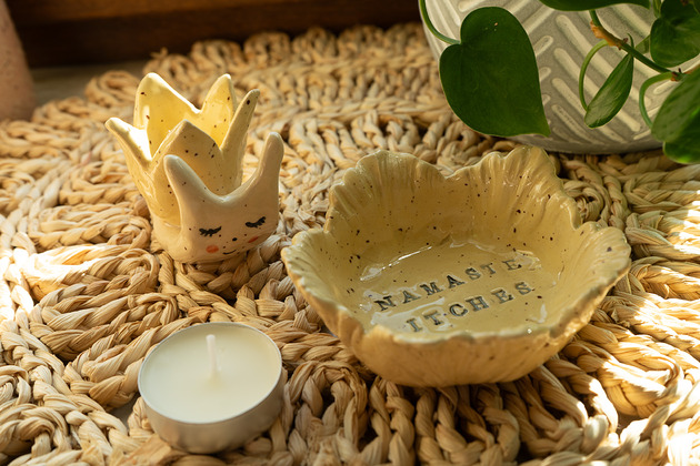 świeczniki i świece Ceramiczny świecznik na tealighty kpl 2 szt handmade