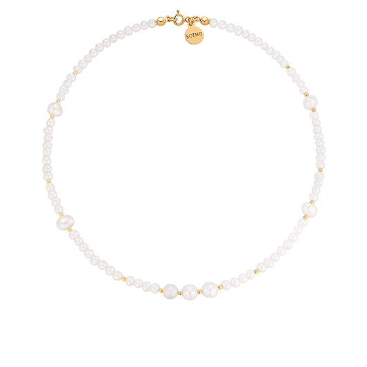 złote naszyjniki Złoty naszyjnik z pereł naturalnych