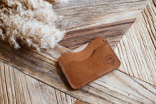 portfele męskie Etui na karty - Cardholder jasny brąz