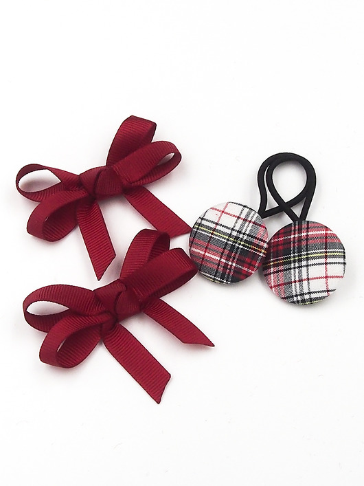 ozdoby do włosów dla dzieci Komplet do włosów gumki i spinki kokardki święta