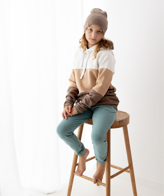 bluza z kapturem damska Bluza TRZY KOLORY