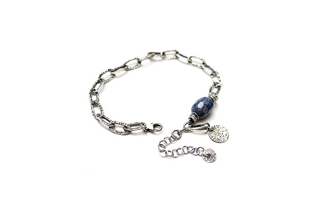 bransoletki wire wrapping Sapphire- bransoletka