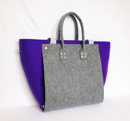 OfficeFelt Premium torba na laptop fiolet szary Totostyle