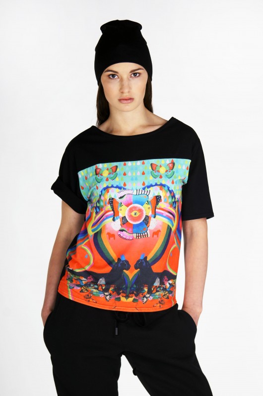 T-shirt z nadrukiem EYE OF PROVIDENCE Karolina Marczuk