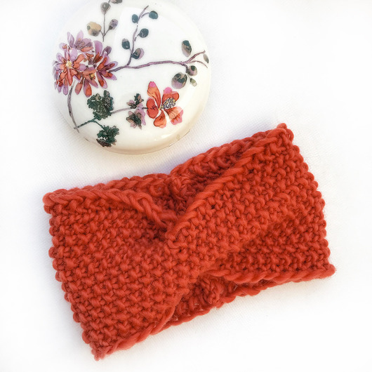 Opaska z wełny peruwiańskiej Autumn Red Holy Alpaca Knit