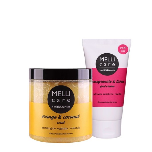 kremy do dłoni i stóp MELLI care DUET Scrub 320 g + Krem do stóp 50 ml