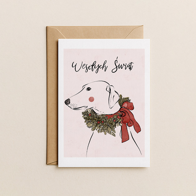 kartki świąteczne Kartka świąteczna z pieskiem