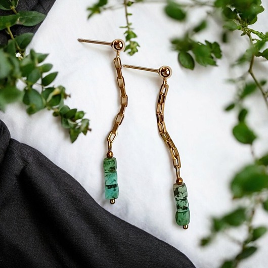 kolczyki z kamieniami LIMITOWANE kolczyki: turkus : long