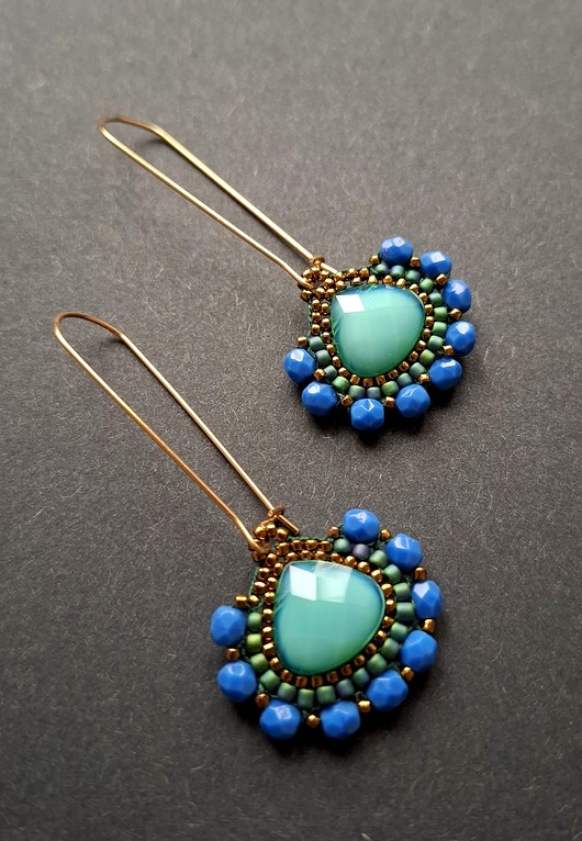 kolczyki szklane Kolczyki w szkle kolorowym no1