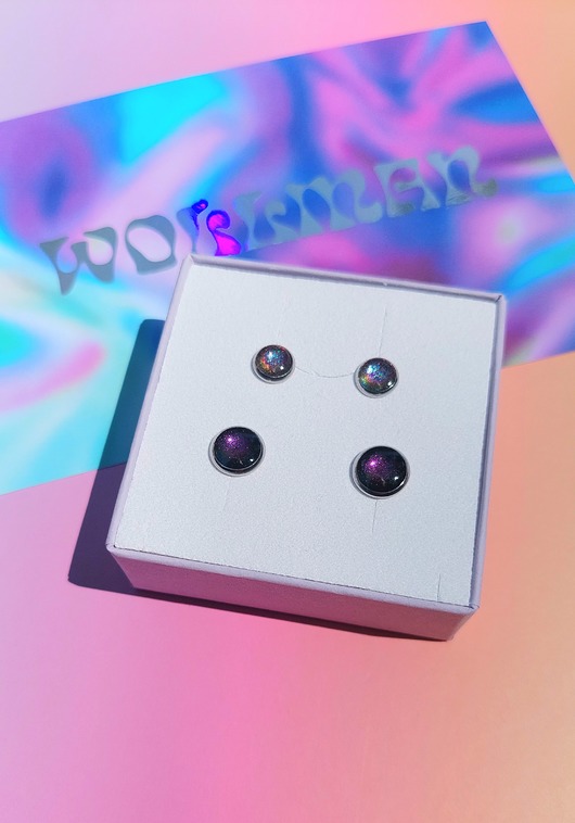 kolczyki z żywicy Komplet uroczych kolczyków