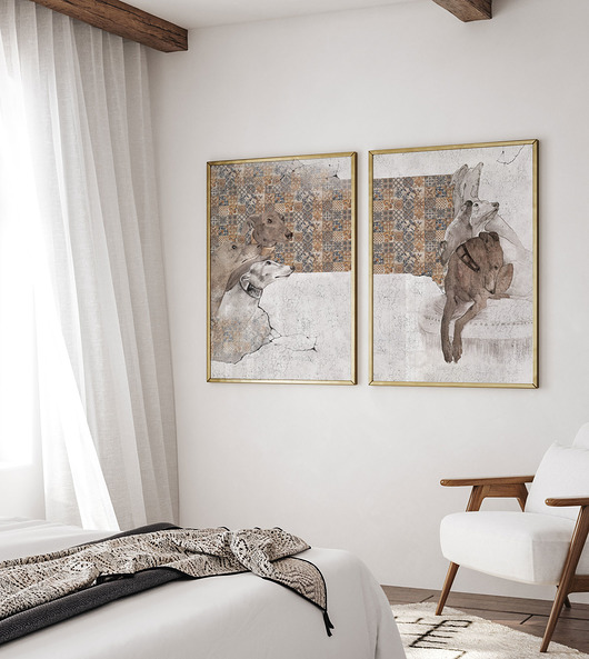 plakaty ZESTAW dwa plakaty LeChart Classics Beige