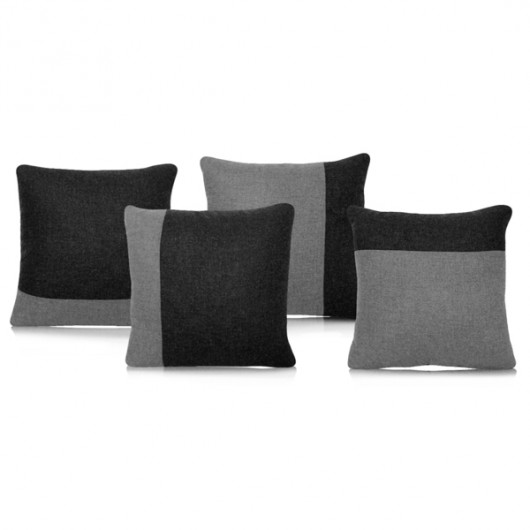 Enigma Grey - 4 poduchy wełniane POSZTUCE