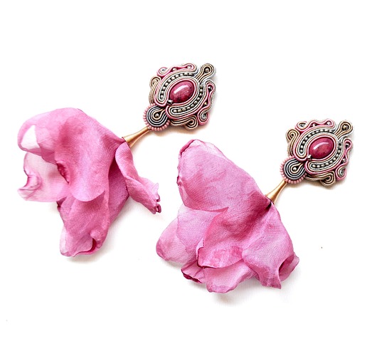 kolczyki soutache Sutaszowe kolczyki CLAVEL