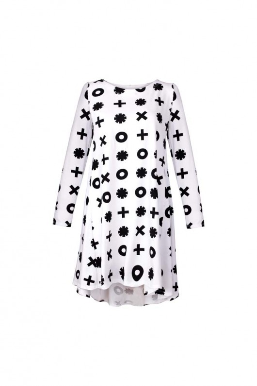 O/X SWING DRESS - Mom Kółko Krzyżyk