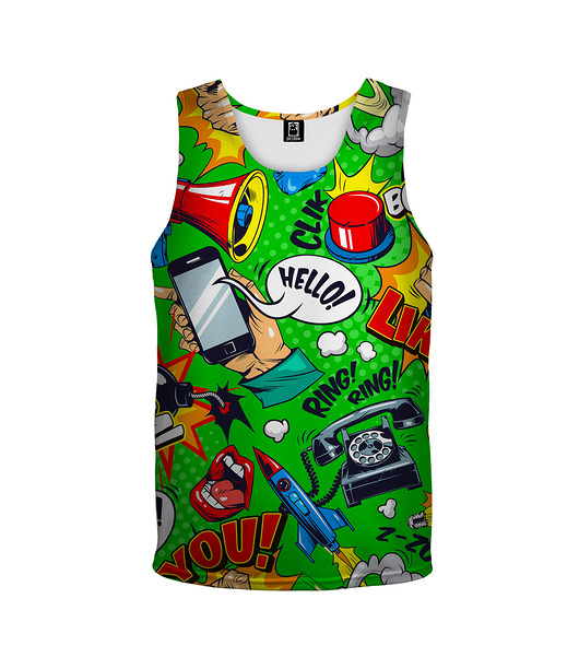 t-shirty dla chłopców Bokserka Top Boy DR.CROW Komiks Green