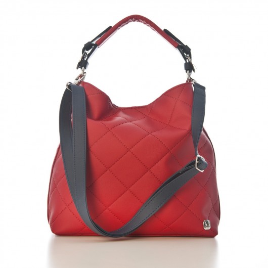 Anja Red Navy Quilted MilliBag