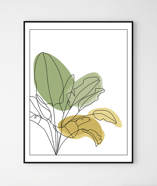 grafiki i ilustracje Plakat z motywem roślinnym LIŚĆ / No.11